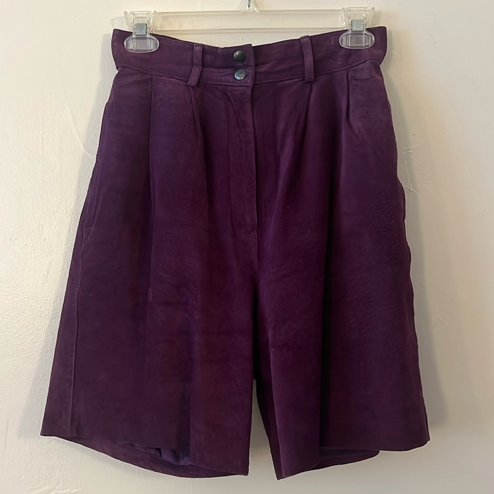 Vintage 90s Suede Mom Shorts